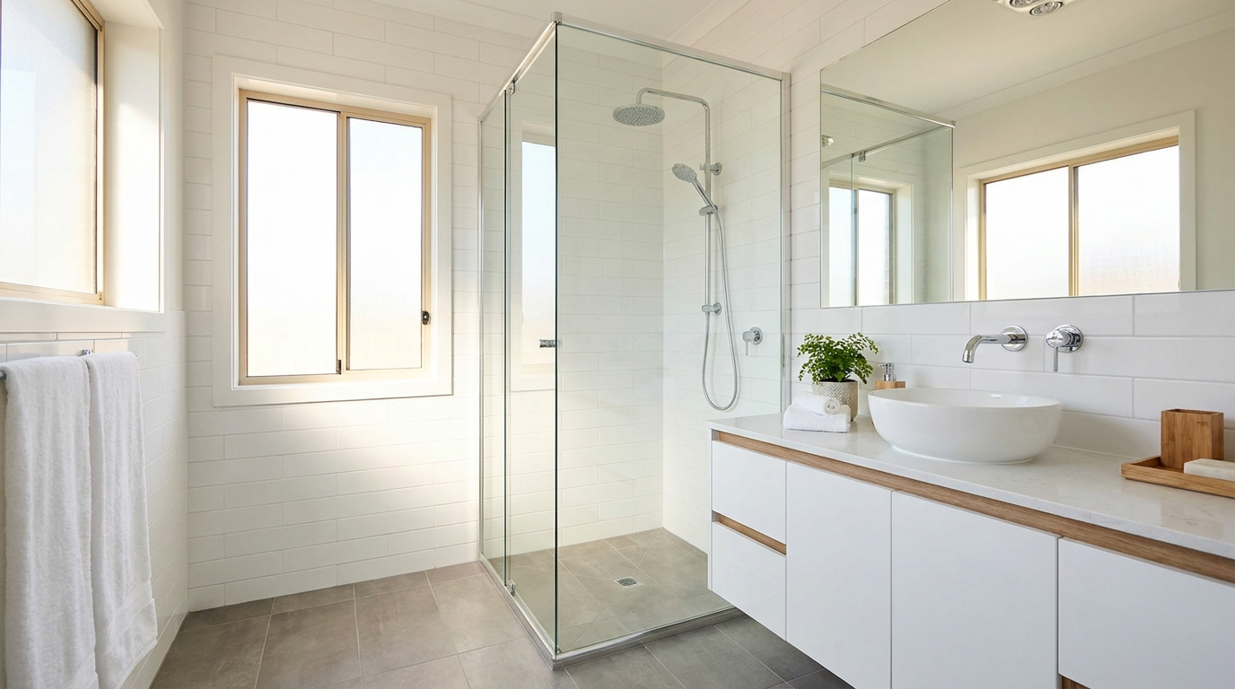 A bathroom installed by DV Plumbing & Heating